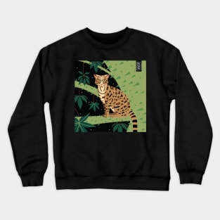 Unleash the Jungle Cat Within: Celebrate Geoffroy's Cat Day with a Purrfect Gift! Crewneck Sweatshirt